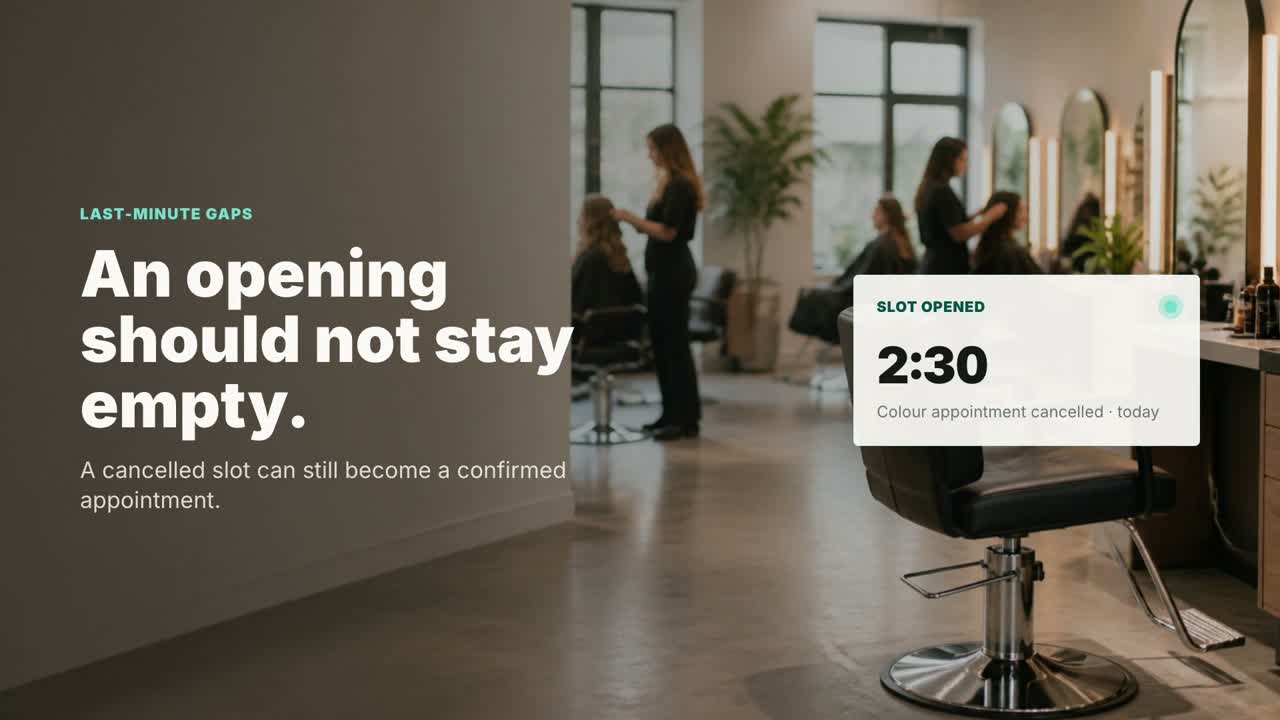 A cancellation is refilled from the waitlist in seconds